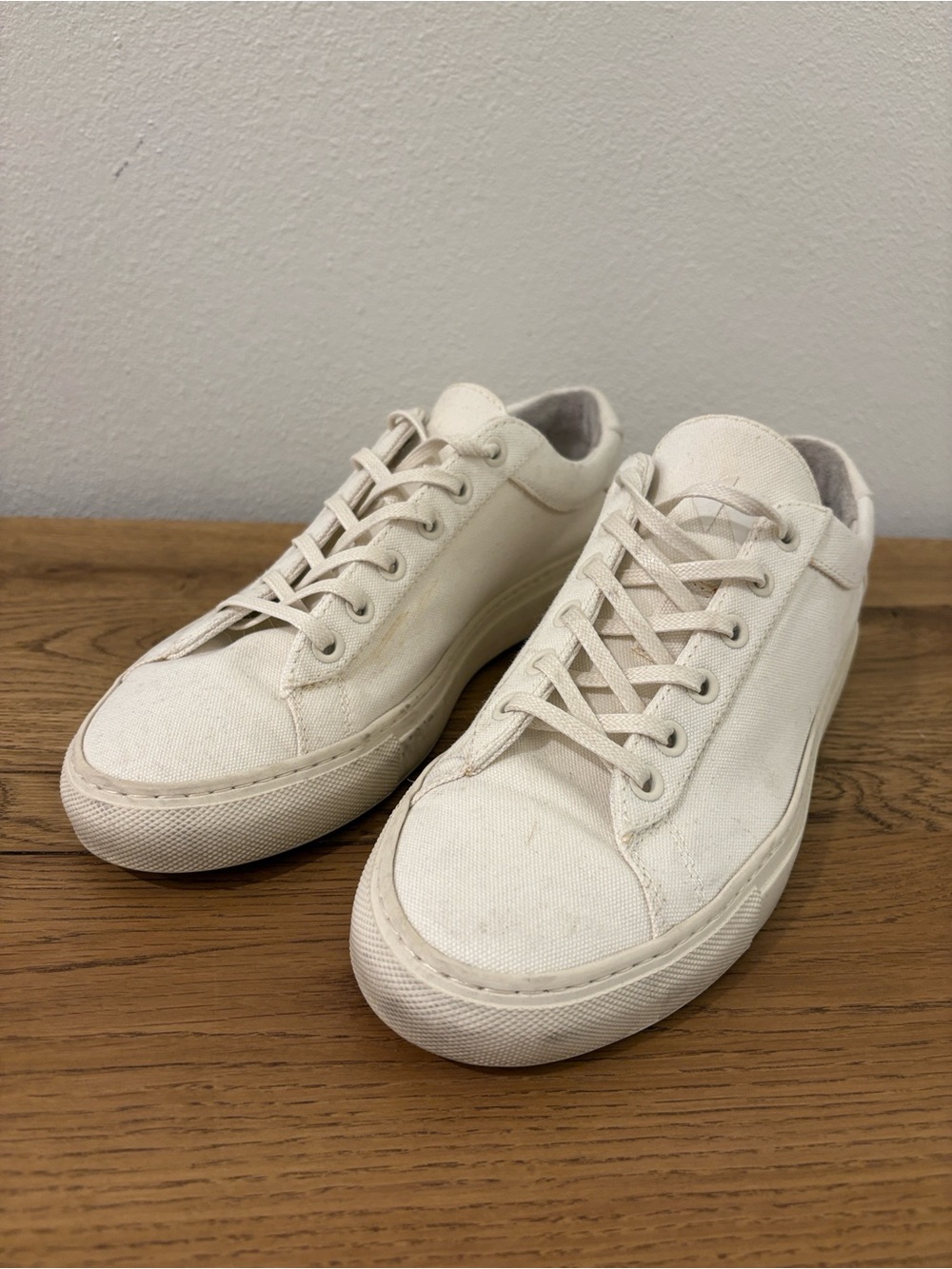 KOIO Cream Canvas Low-Top Sneakers, Size 39